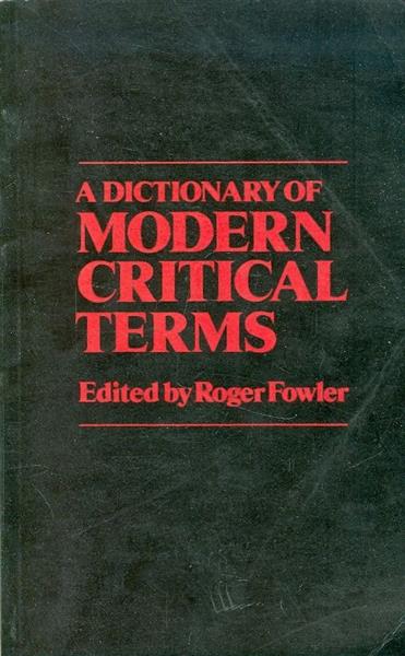 a dictionary of modern critical terms