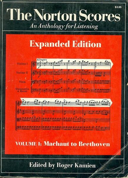The Norton Scores Vol 1 Machaut to Beethoven