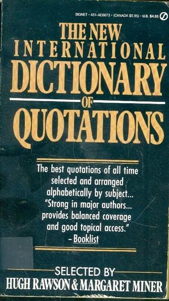 the new international dictionary of quotations